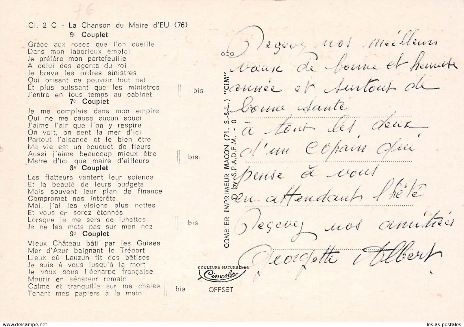 76 EU LA CHANSON DU MAIRE - Eu