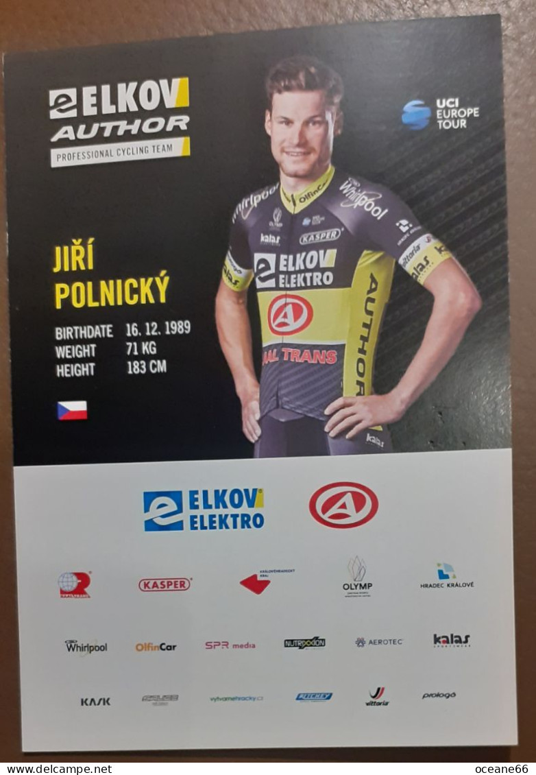 Autographe Jiri Polnicky Elkov Author  2018 - Radsport