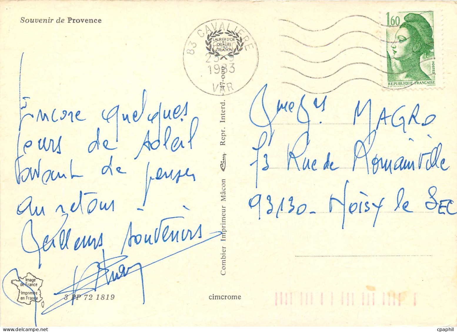 CPSM Souvenir De Provence - Clervaux