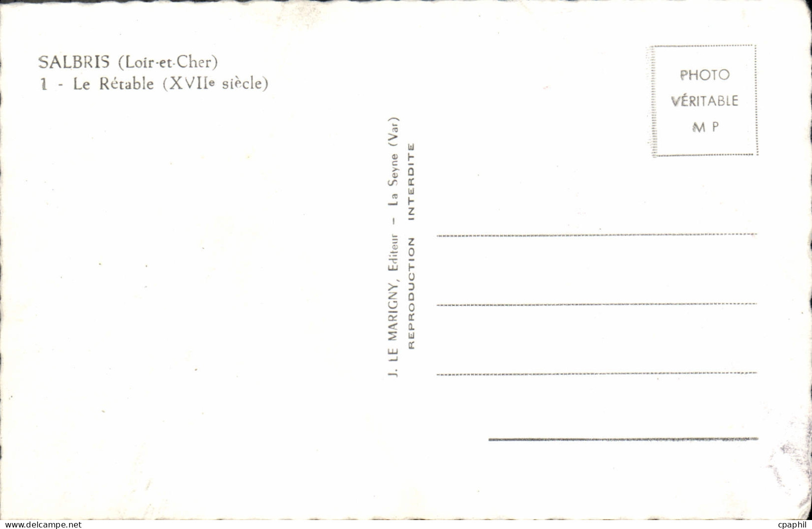 CPM Salbris Le Retable - Salbris