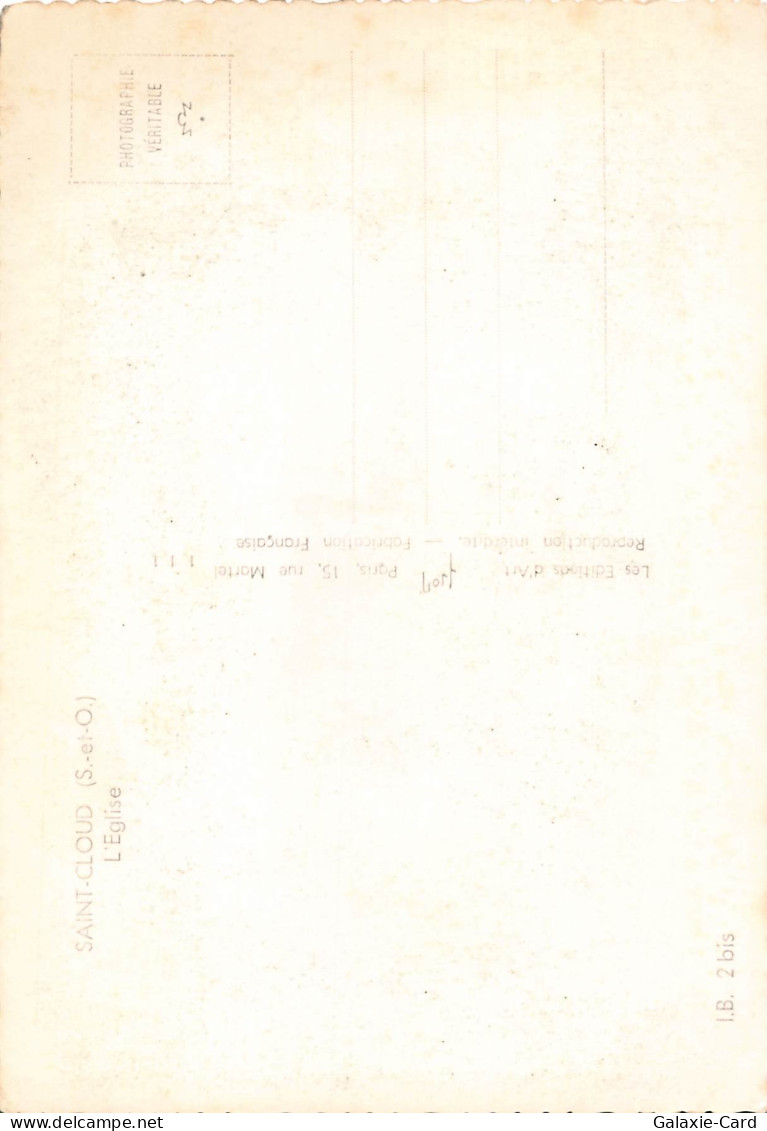 92 SAINT CLOUD EGLISE DE SAINT CLOUD - Saint Cloud