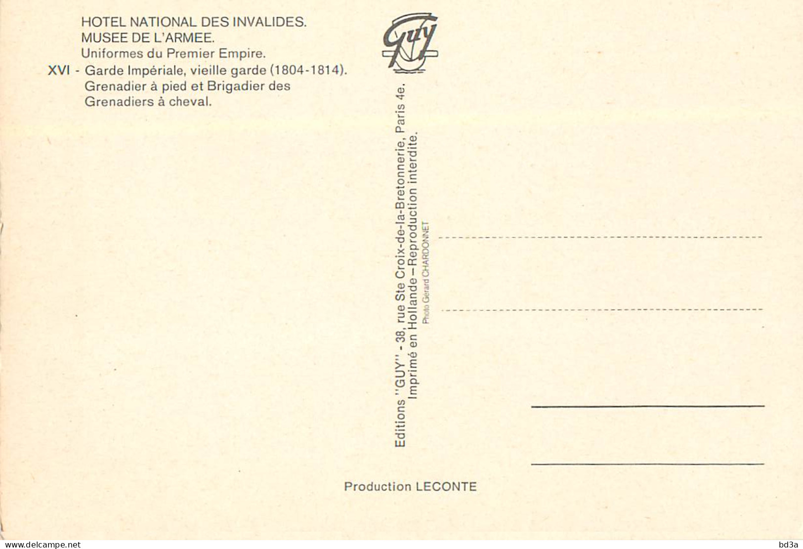 UNIFORME - GARDE IMPERIALE - Uniformen