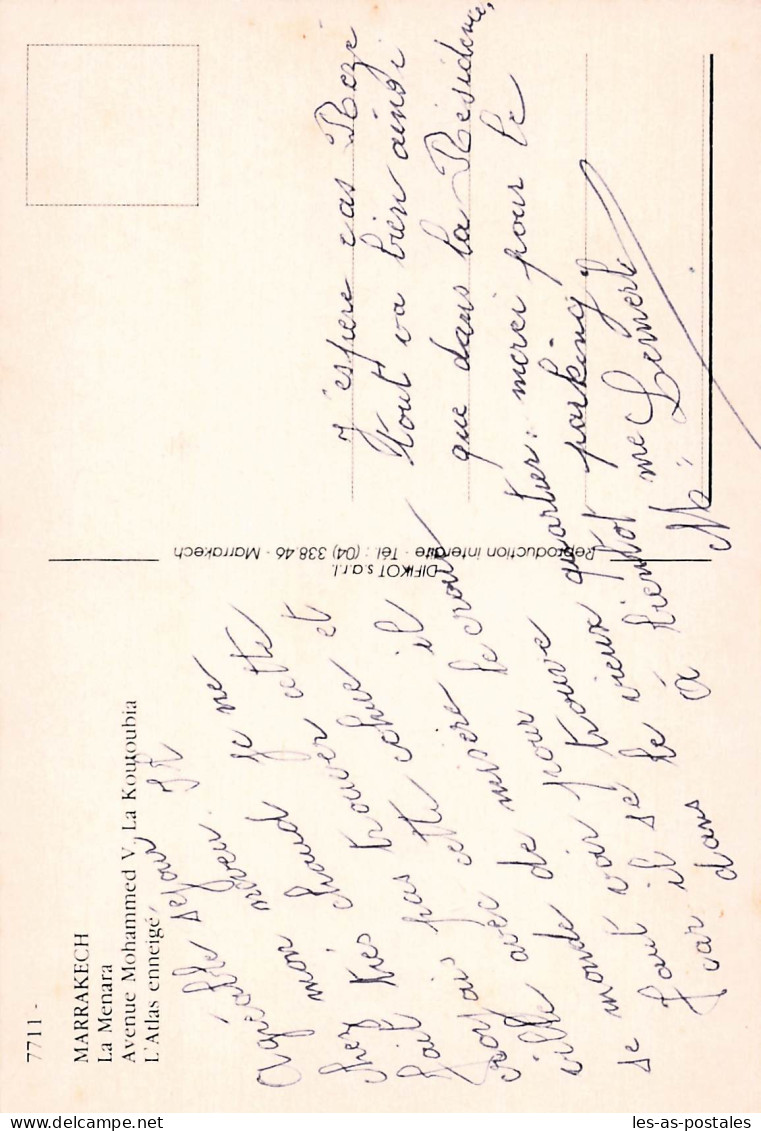 MAROC MARRAKECH LA MENARA - Marrakech