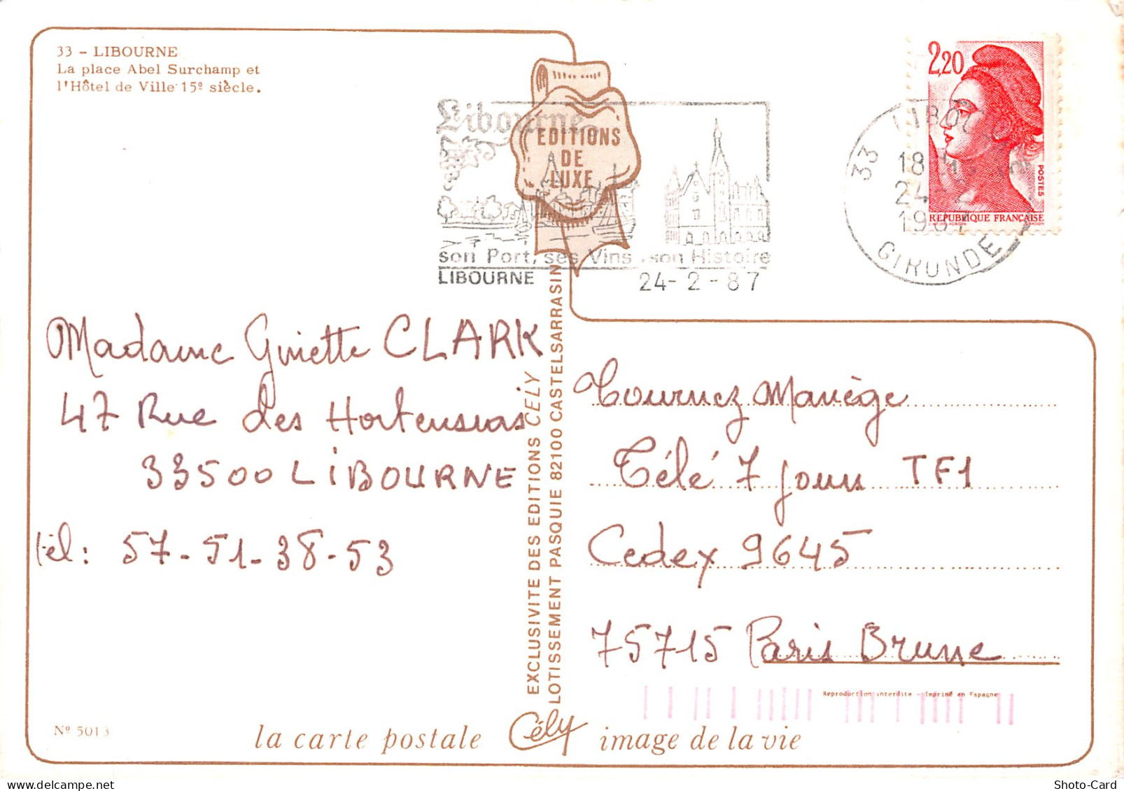 33 LIBOURNE LA PLACE ABEL - Libourne