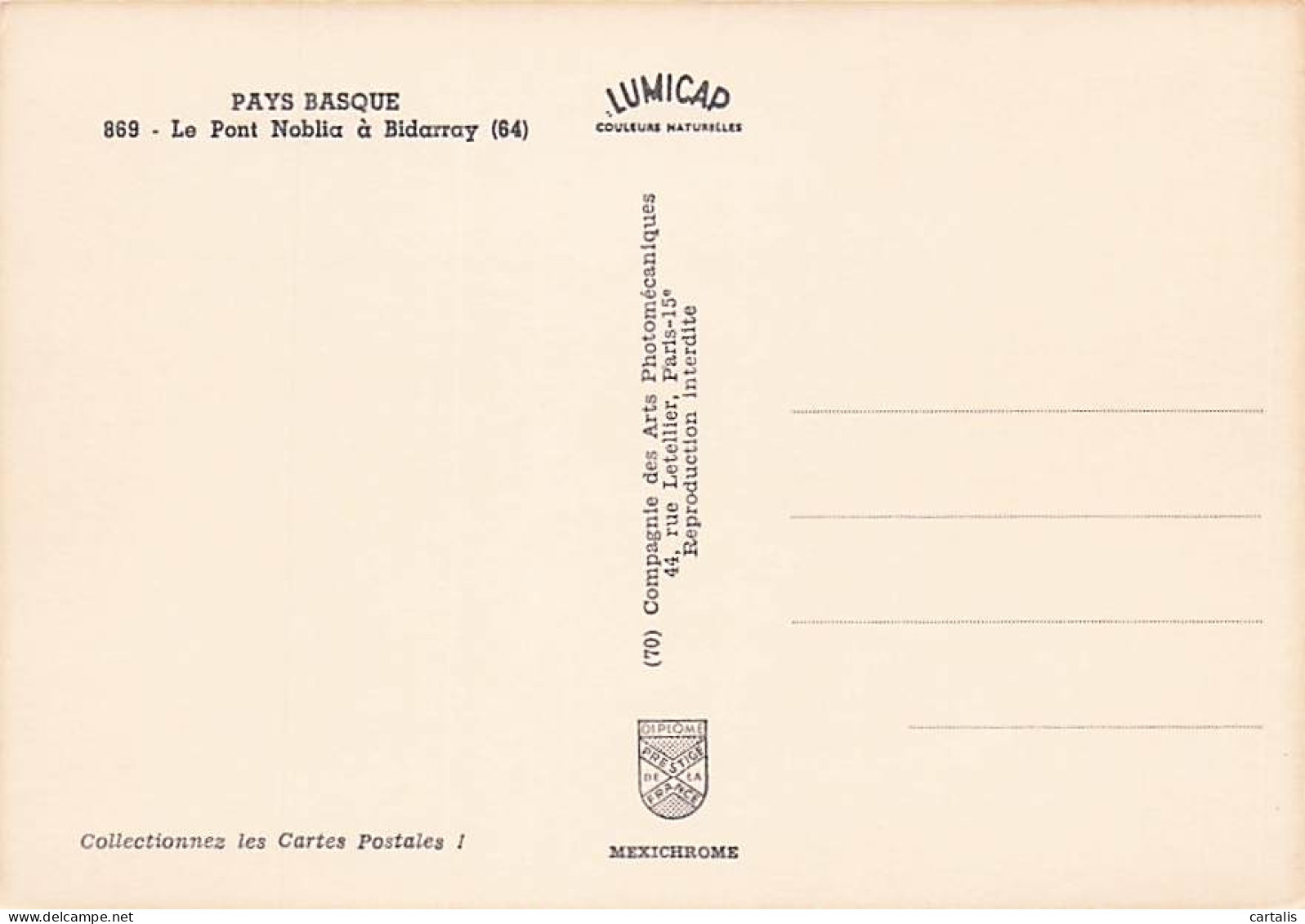 64-BIDARRAY-LE PONT NOBLIA-N°7047-D/0125 - Bidarray