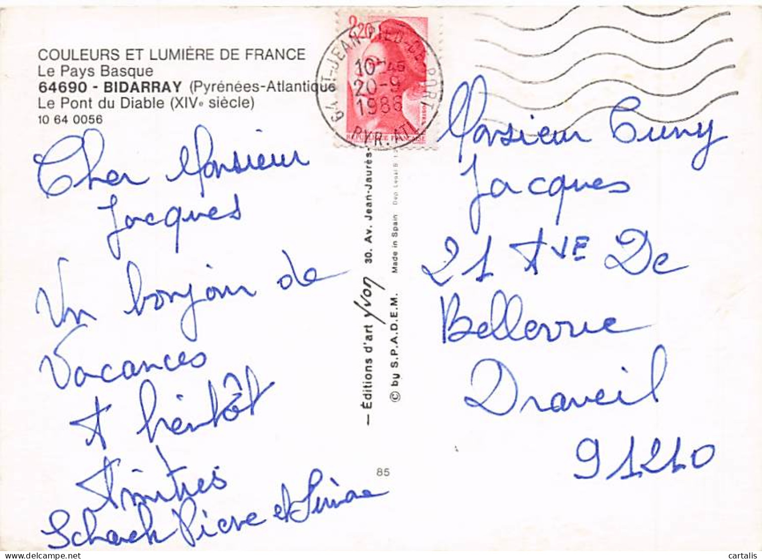 64-BIDARRAY-LE PONT DU DIABLE-N°7047-D/0107 - Bidarray