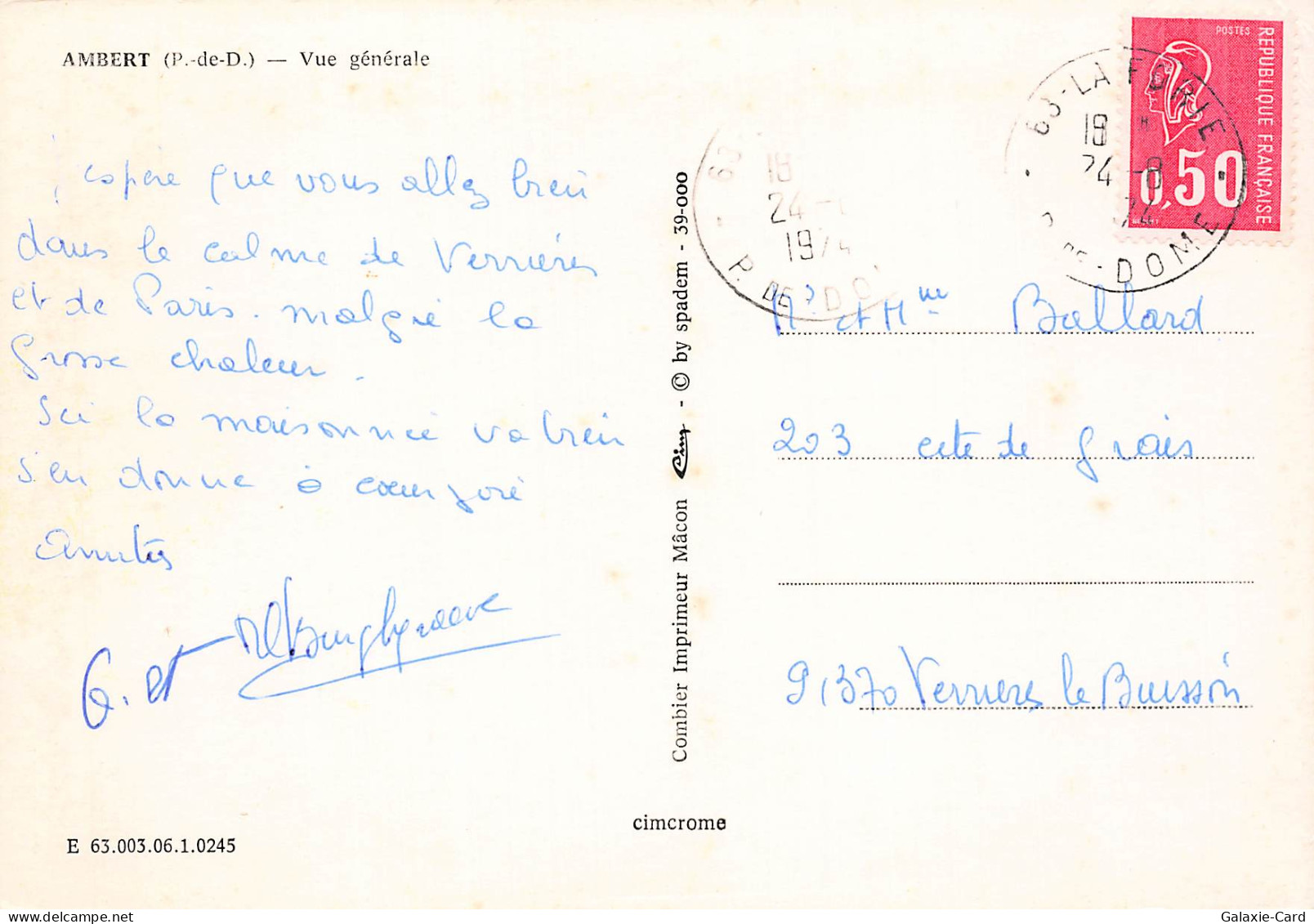 63 AMBERT VUE GENERALE - Ambert