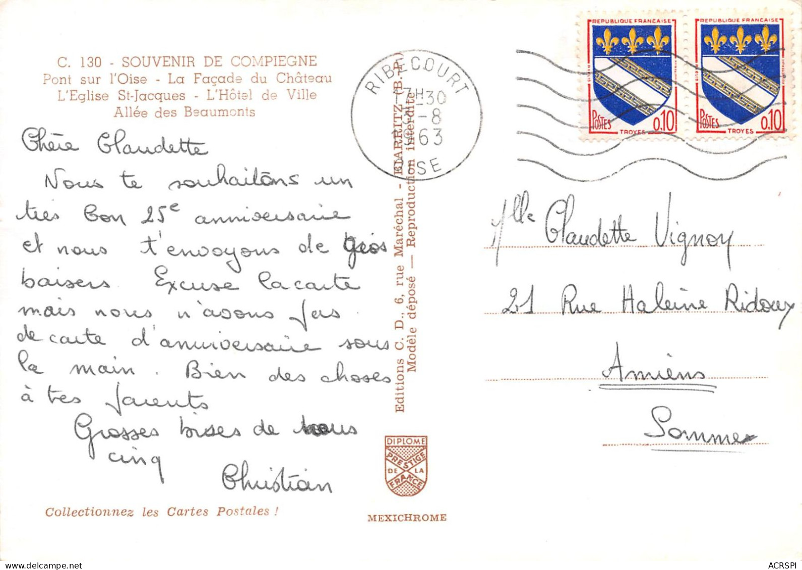 COMPIEGNE Multivue 6 (scan Recto Verso)MA002BIS - Compiegne