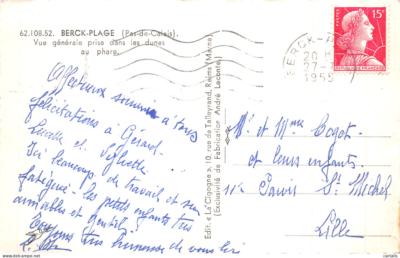 62-BERCK PLAGE-N°C-4352-E/0181 - Berck