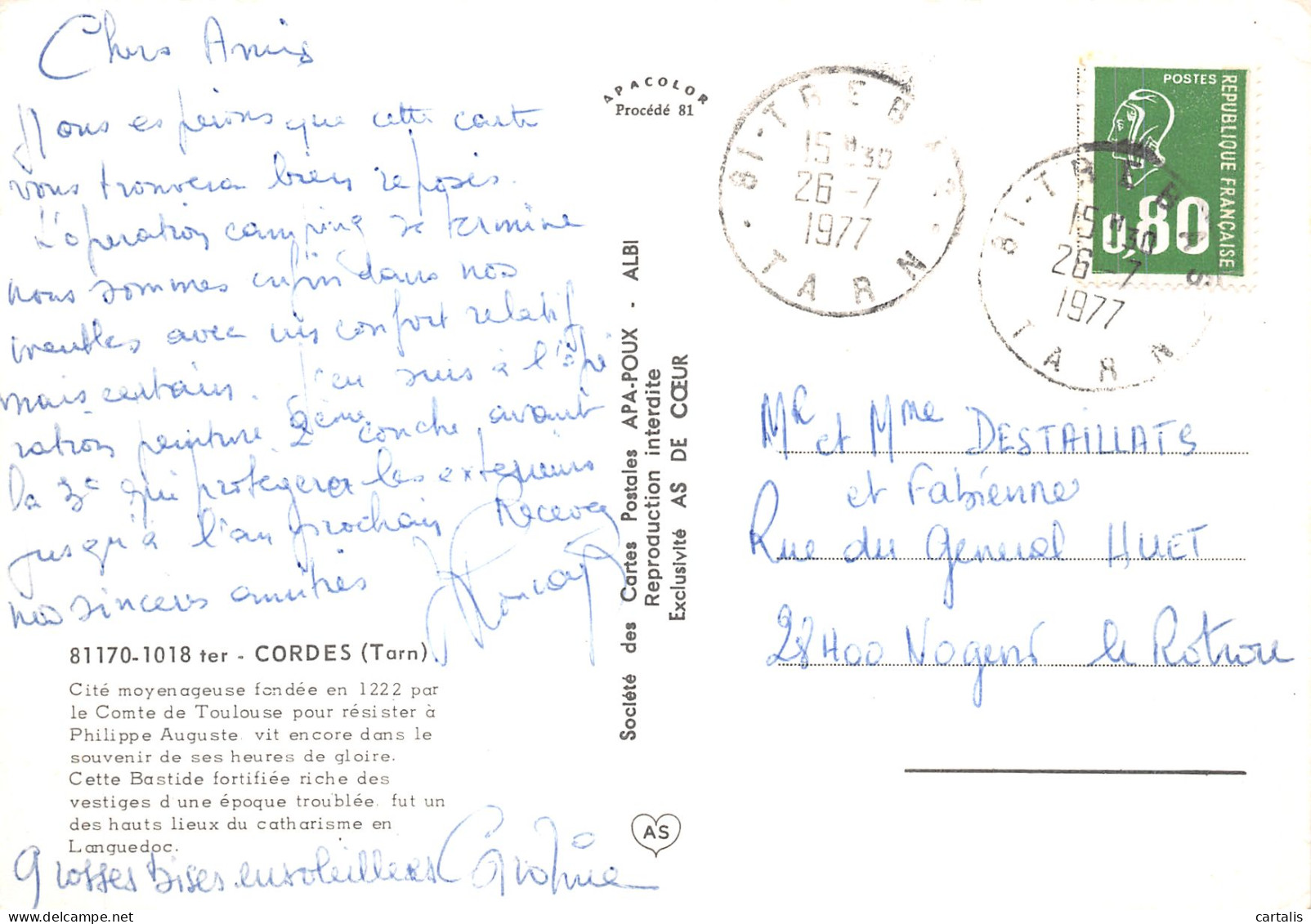 81-CORDES-N°C-4354-B/0333 - Cordes