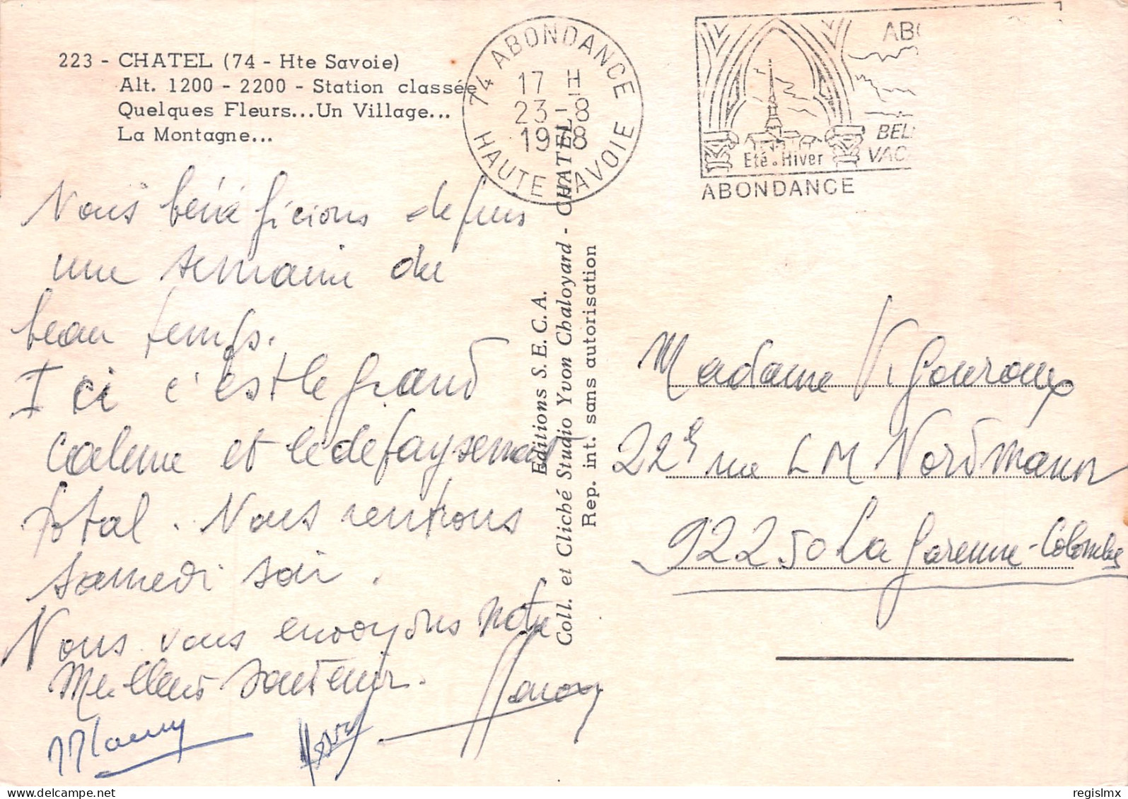 74-CHATEL-N°T2761-B/0237 - Châtel