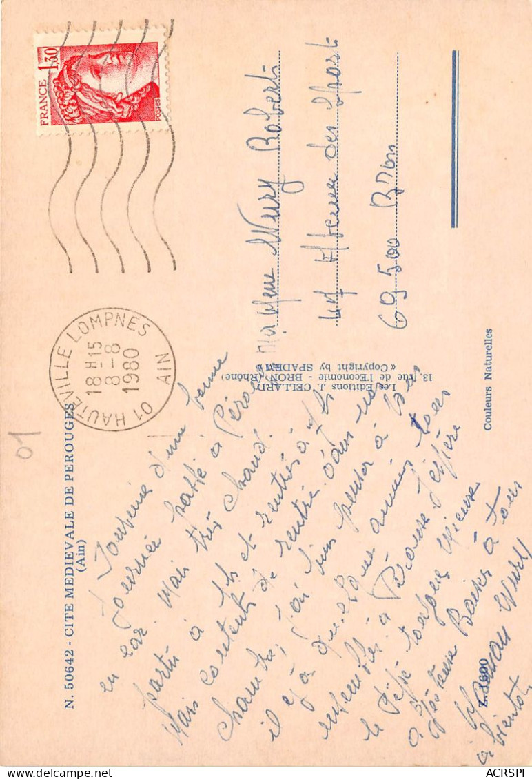 Cite Medievale De PEROUGES 4(scan Recto-verso) MA2262 - Pérouges