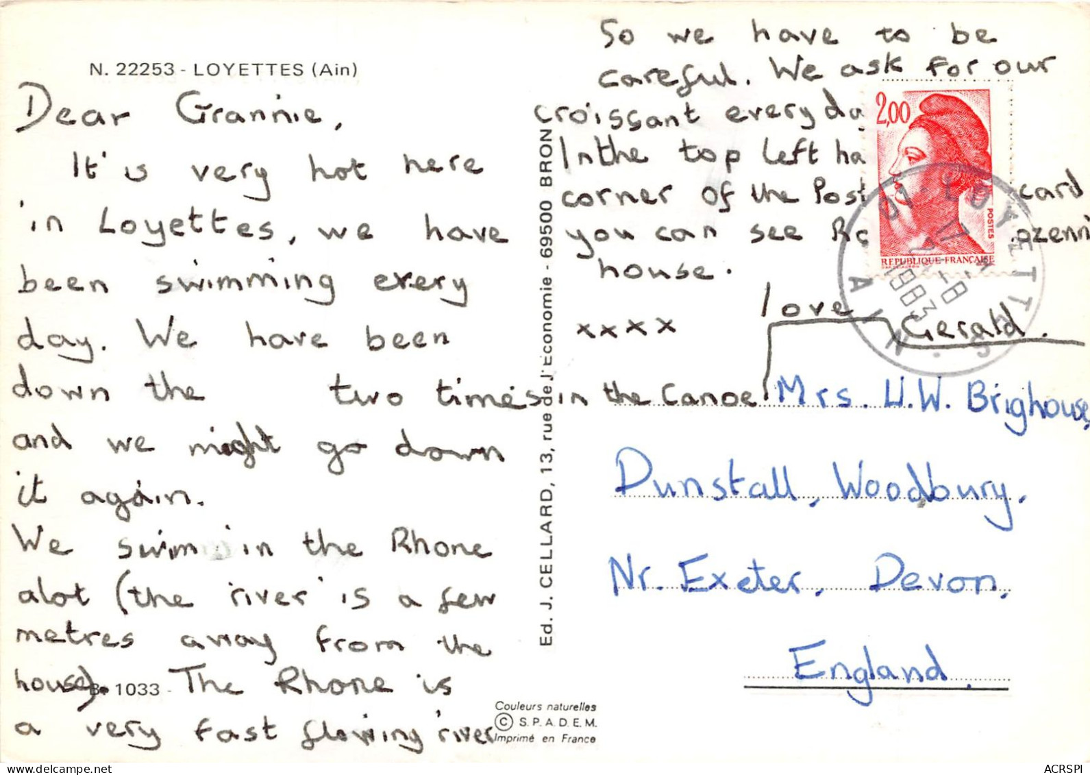 LOYETTES 15(scan Recto-verso) MA2258 - Pérouges