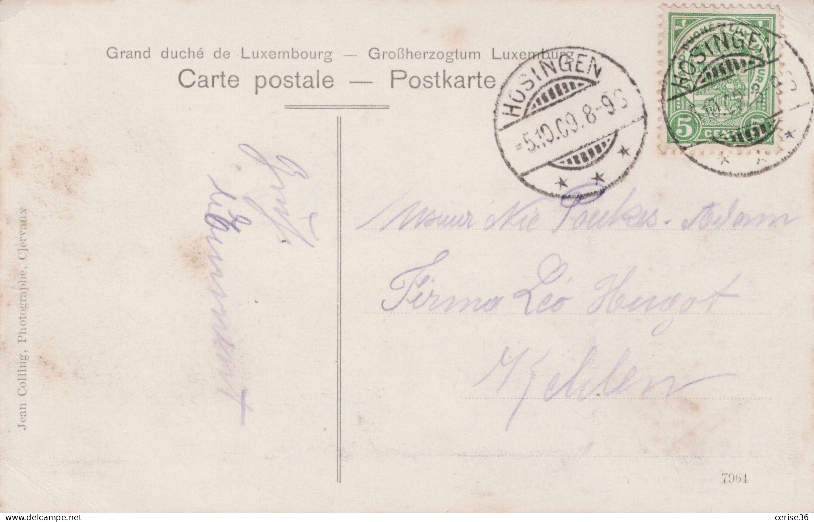 Hosingen Circulée En 1909 - Clervaux