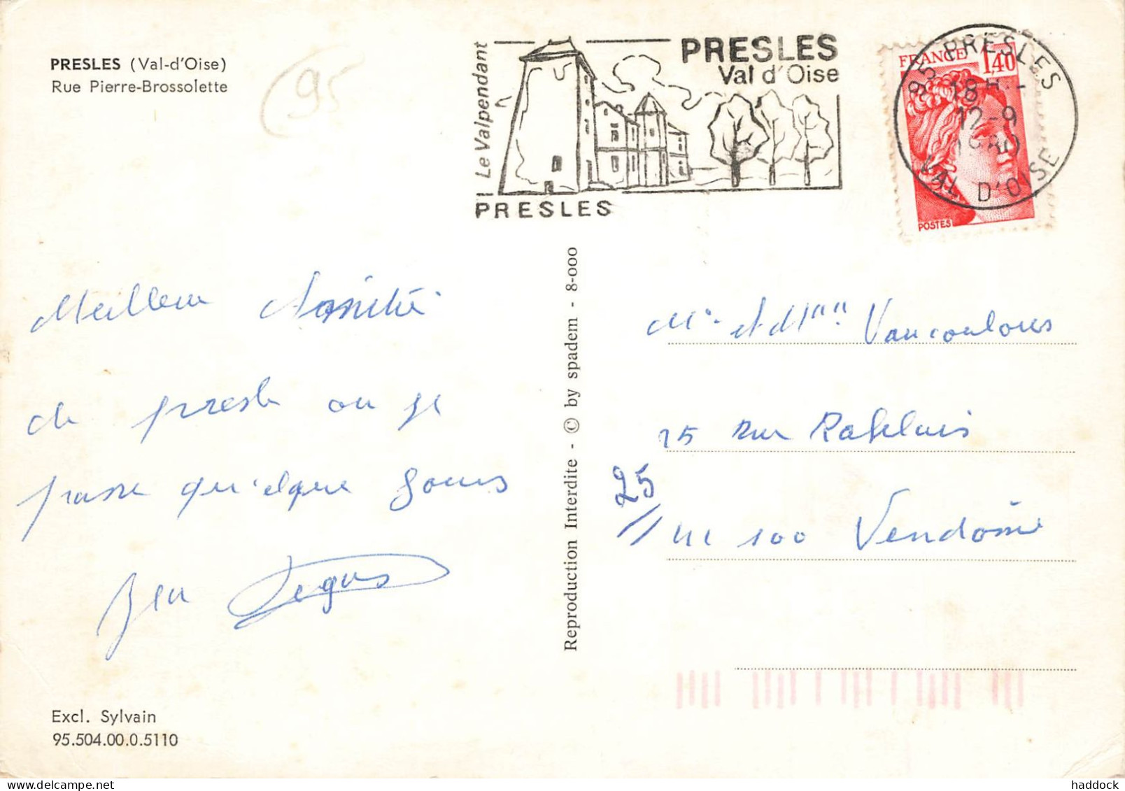 PRESLES : RUE PIERRE BROSSOLETTE - Presles
