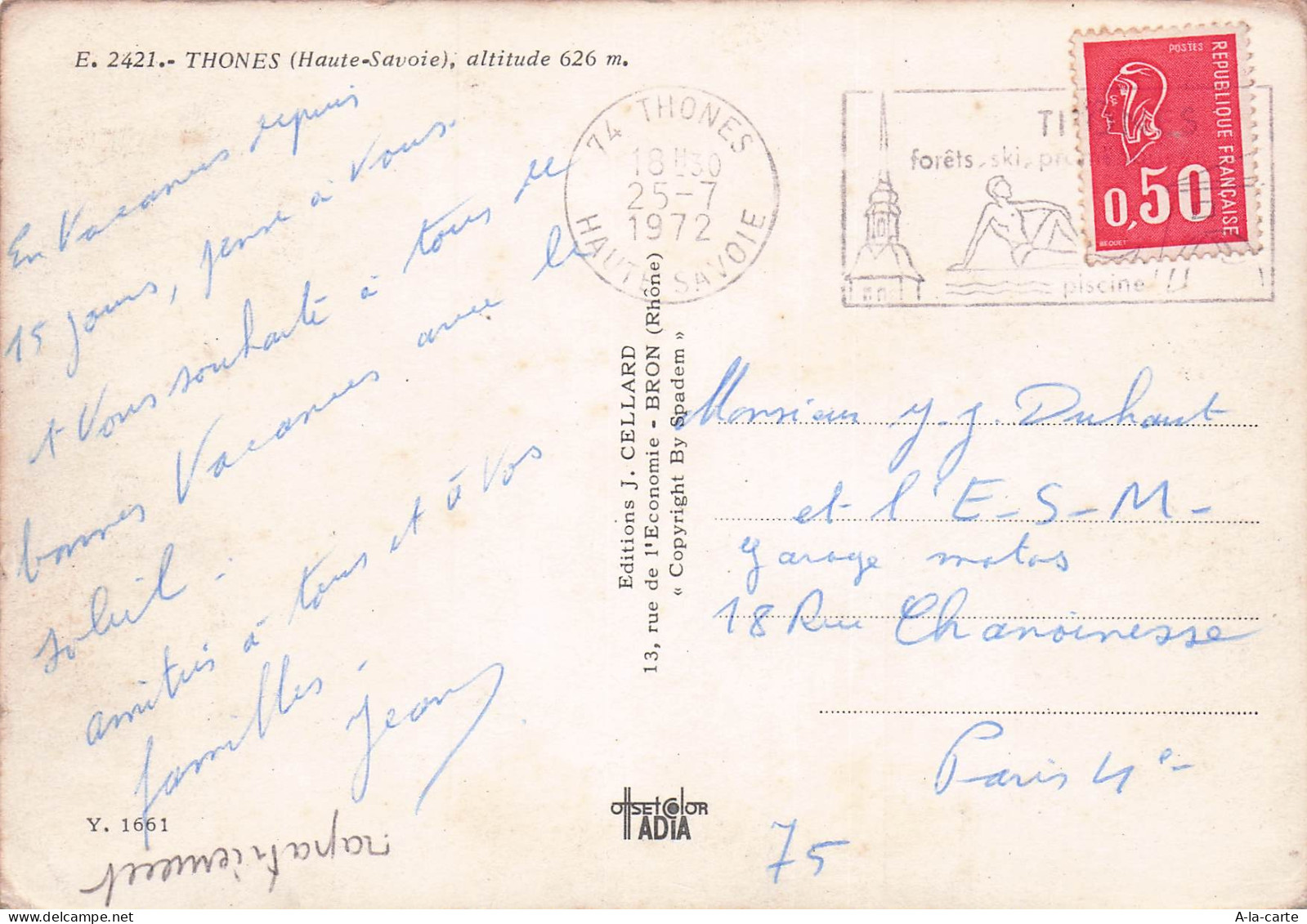 74 THONES VUE GENERALE - Thônes