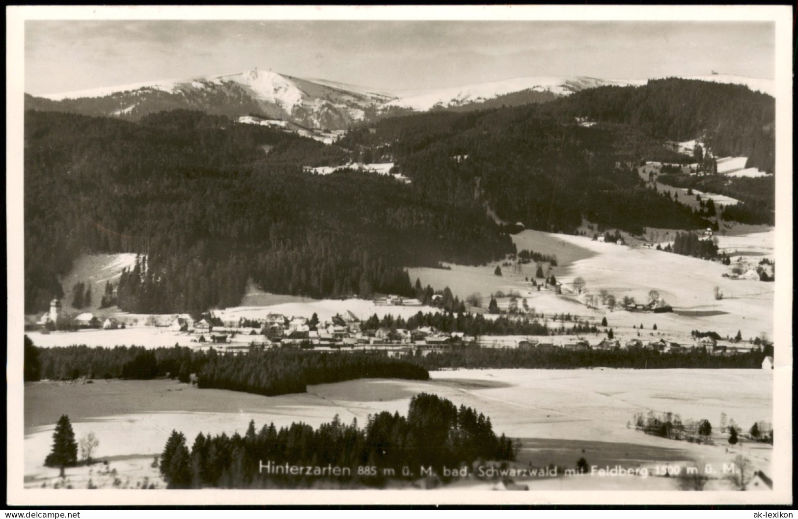 Ansichtskarte Hinterzarten Stadt Im Winter 1950 - Hinterzarten