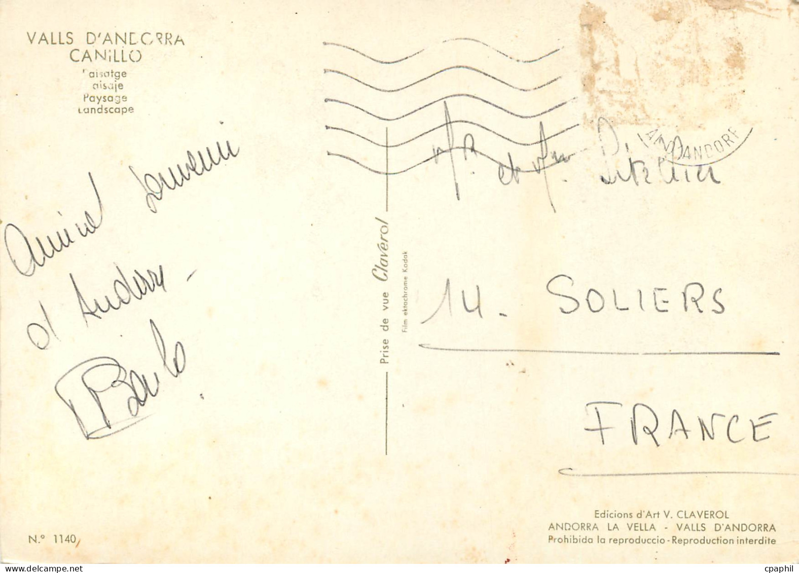 CPM Valls D Andorra Canillo Paysage - Andorra