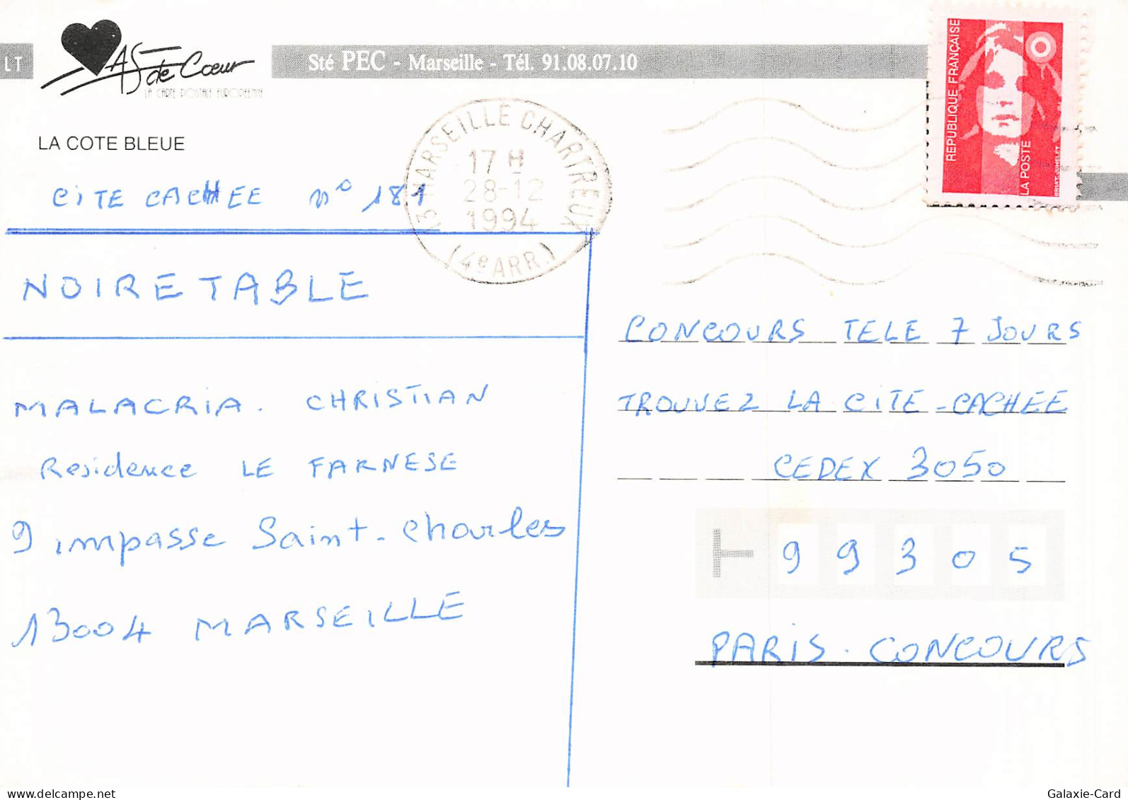 42 NOIRETABLE LA COTE BLEUE - Noiretable