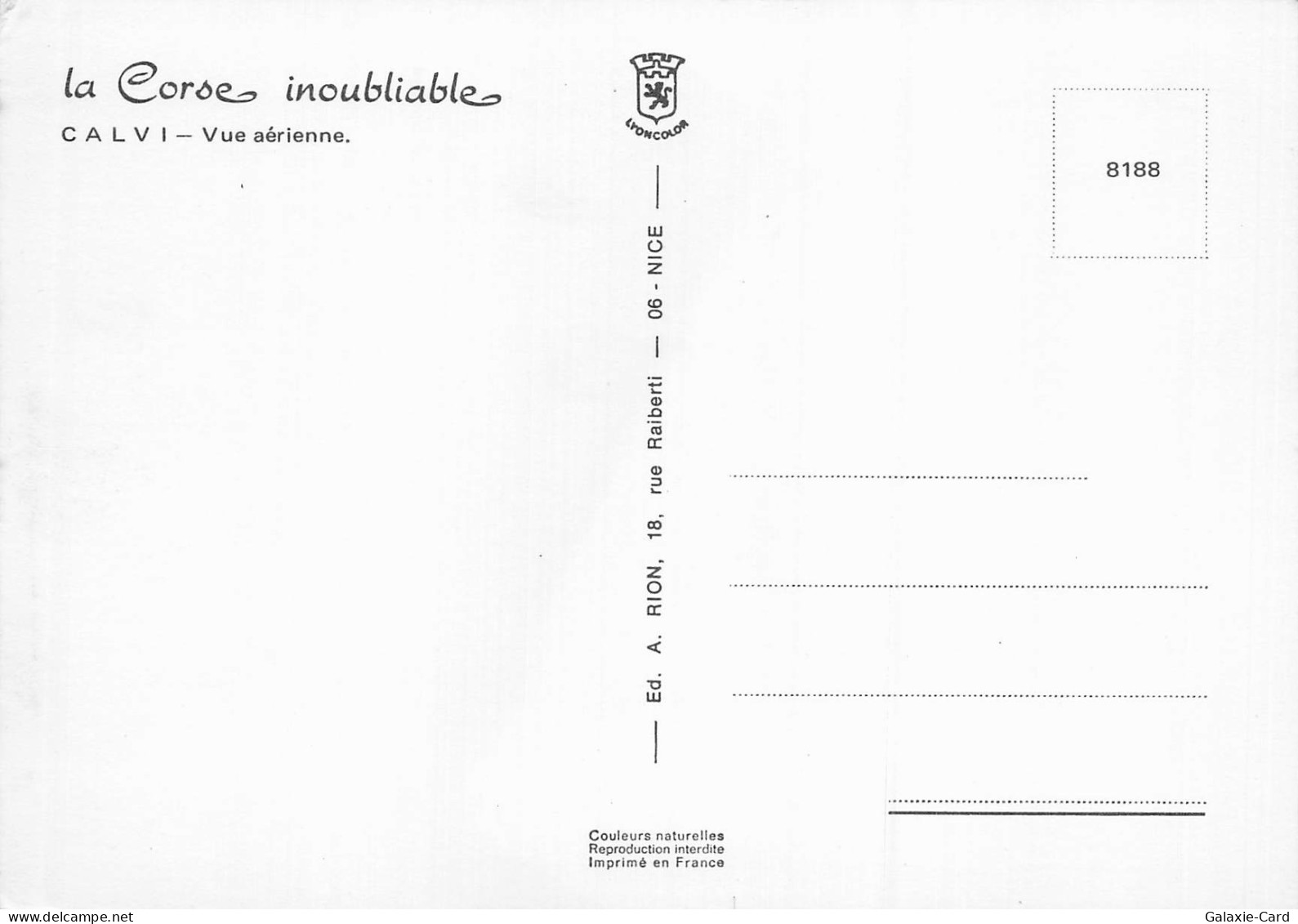 2B CALVI VUE AERIENNE - Calvi