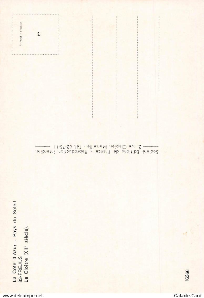 83 FREJUS LE CLOITRE XIIE SIECLE - Frejus