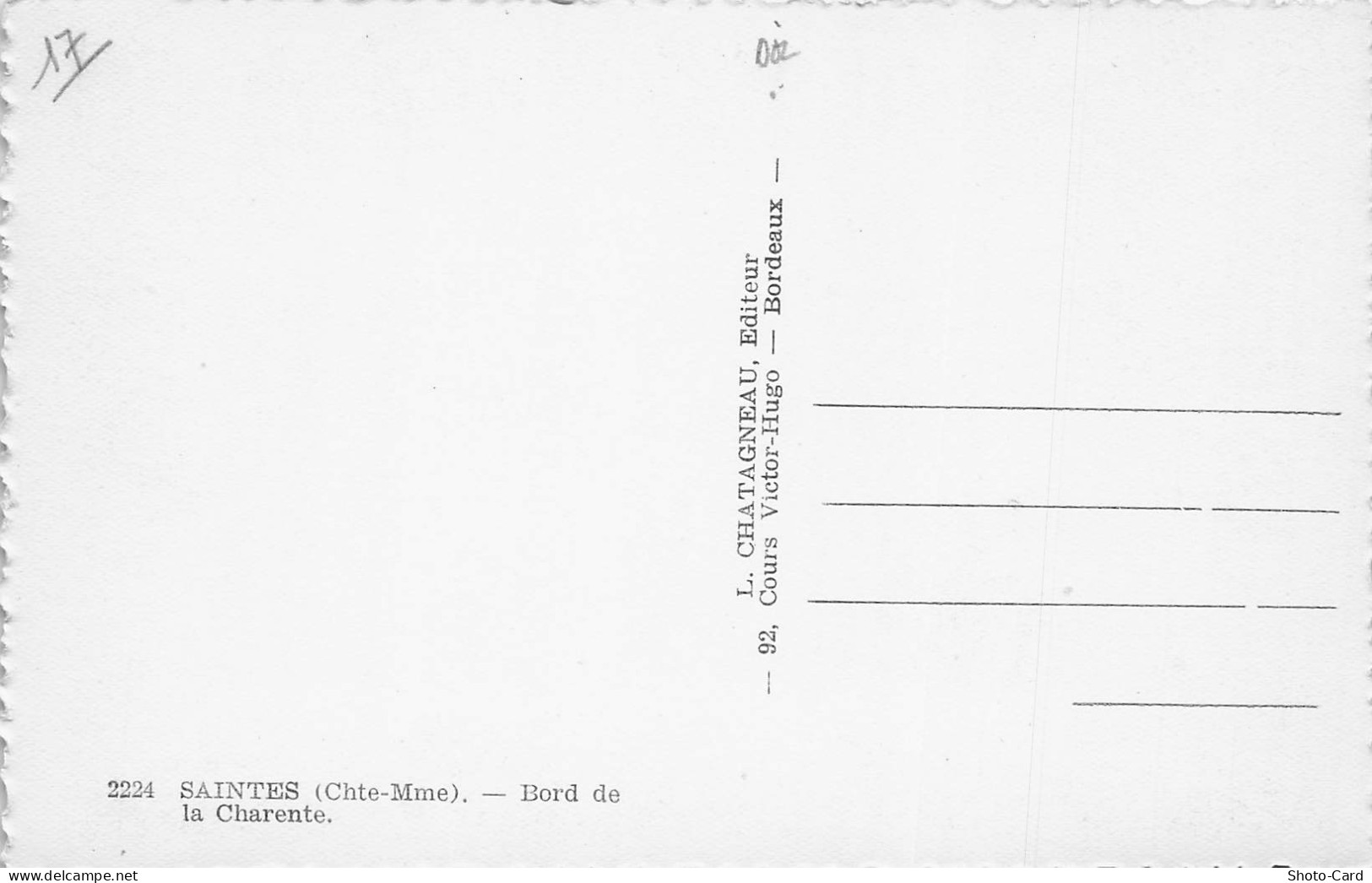 17 SAINTES BORD DE LA CHARENTE - Saintes