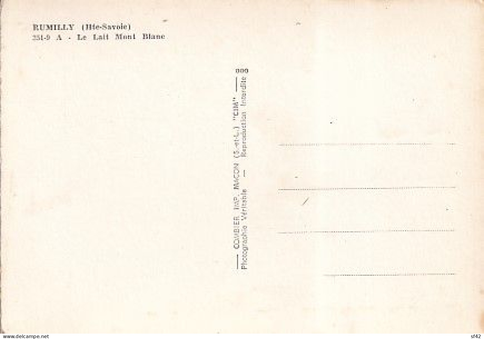 RUMILLY       LE LAIT MONT BLANC - Rumilly