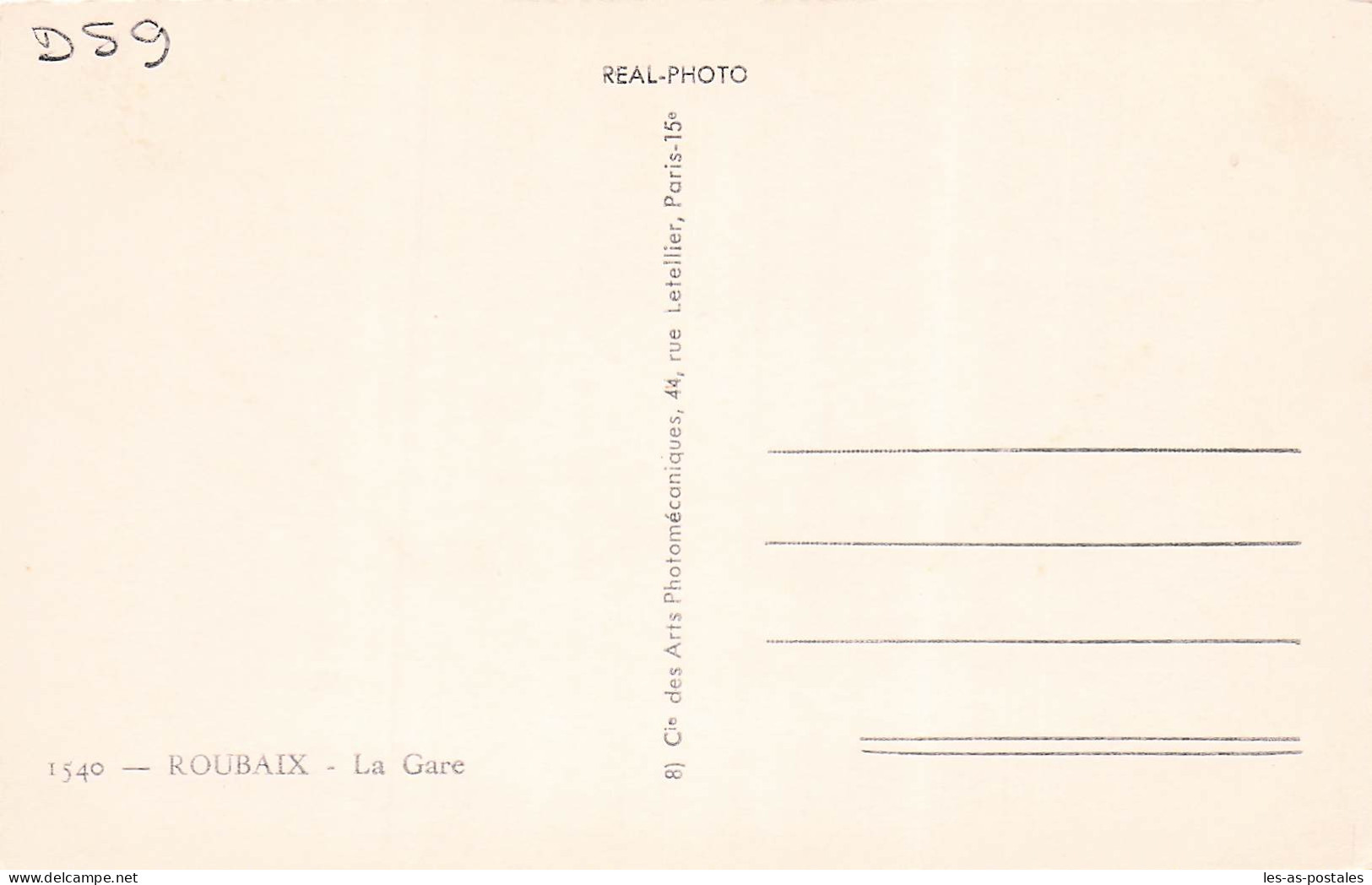 59 ROUBAIX LA GARE - Roubaix