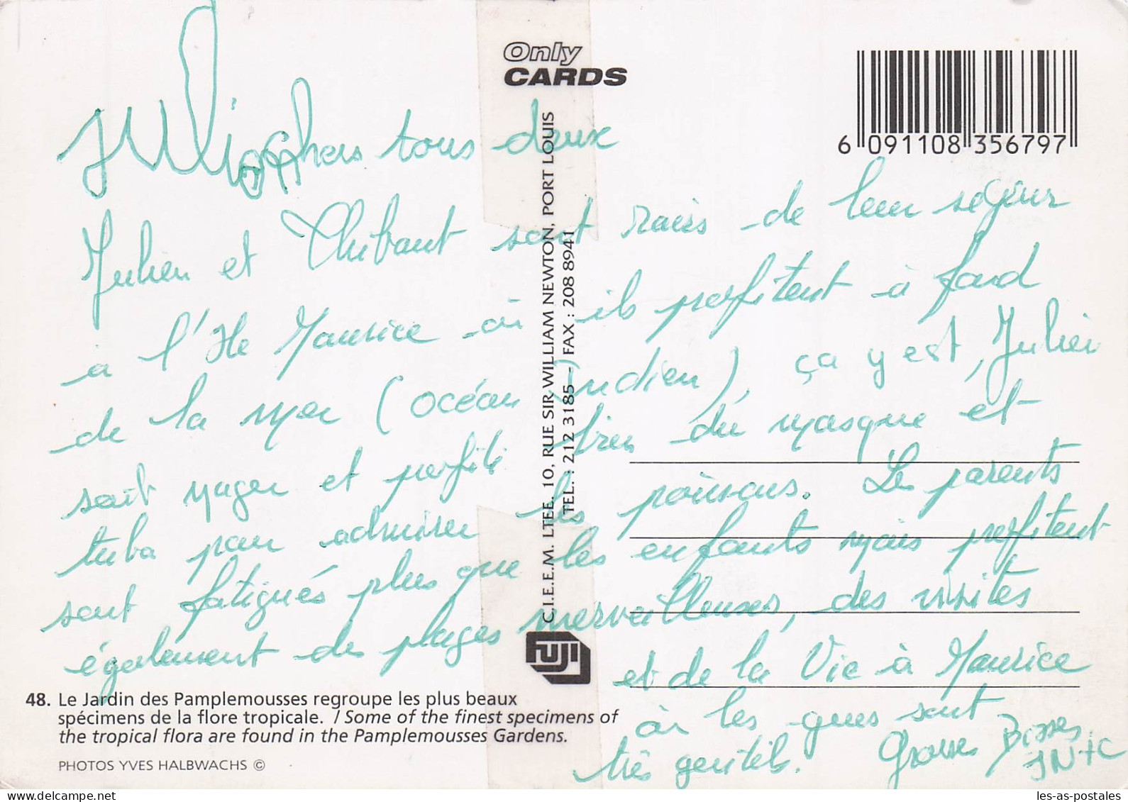 ILE MAURICE JARDIN DES PAMPLEMOUSSES - Mauritius