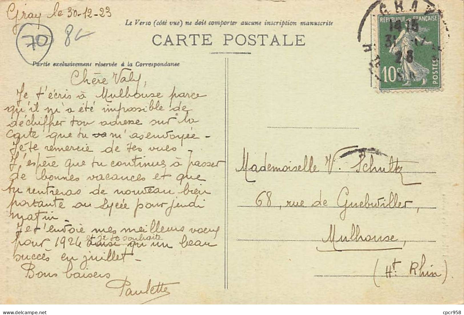 70.AM19357.Gray.Hôtel Des Postes - Gray