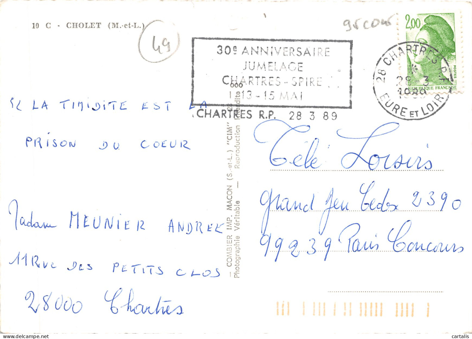49-CHOLET-N 590-D/0339 - Cholet
