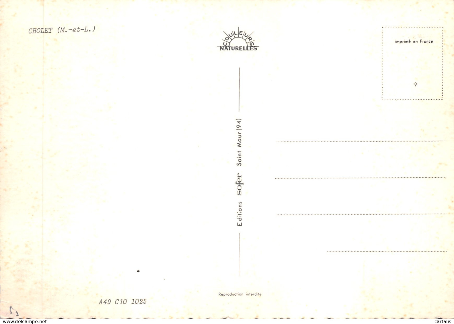 49-CHOLET-N 590-D/0307 - Cholet