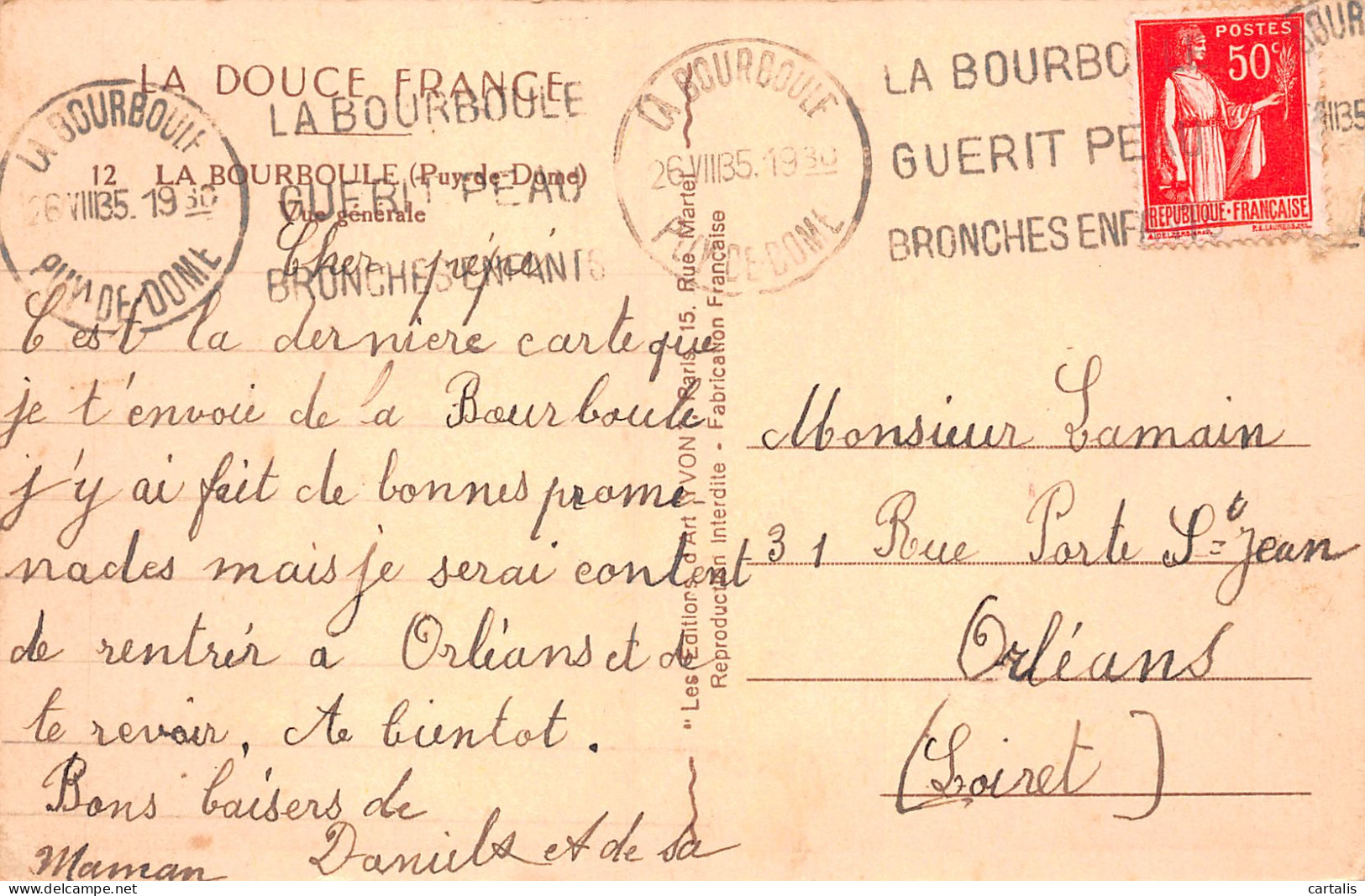 63-LA BOURBOULE-N°LP5126-G/0161 - La Bourboule