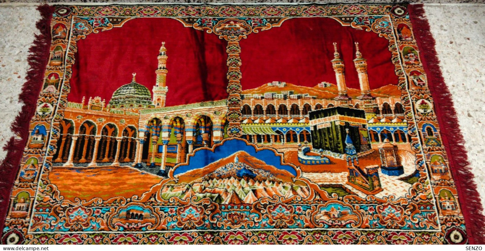 Tapisserie Murale De La Kaaba  - Art Islamique De La Mosquée En Velours - Décoration De La Mosquée Masjid Al-Haram - Rugs, Carpets & Tapestry