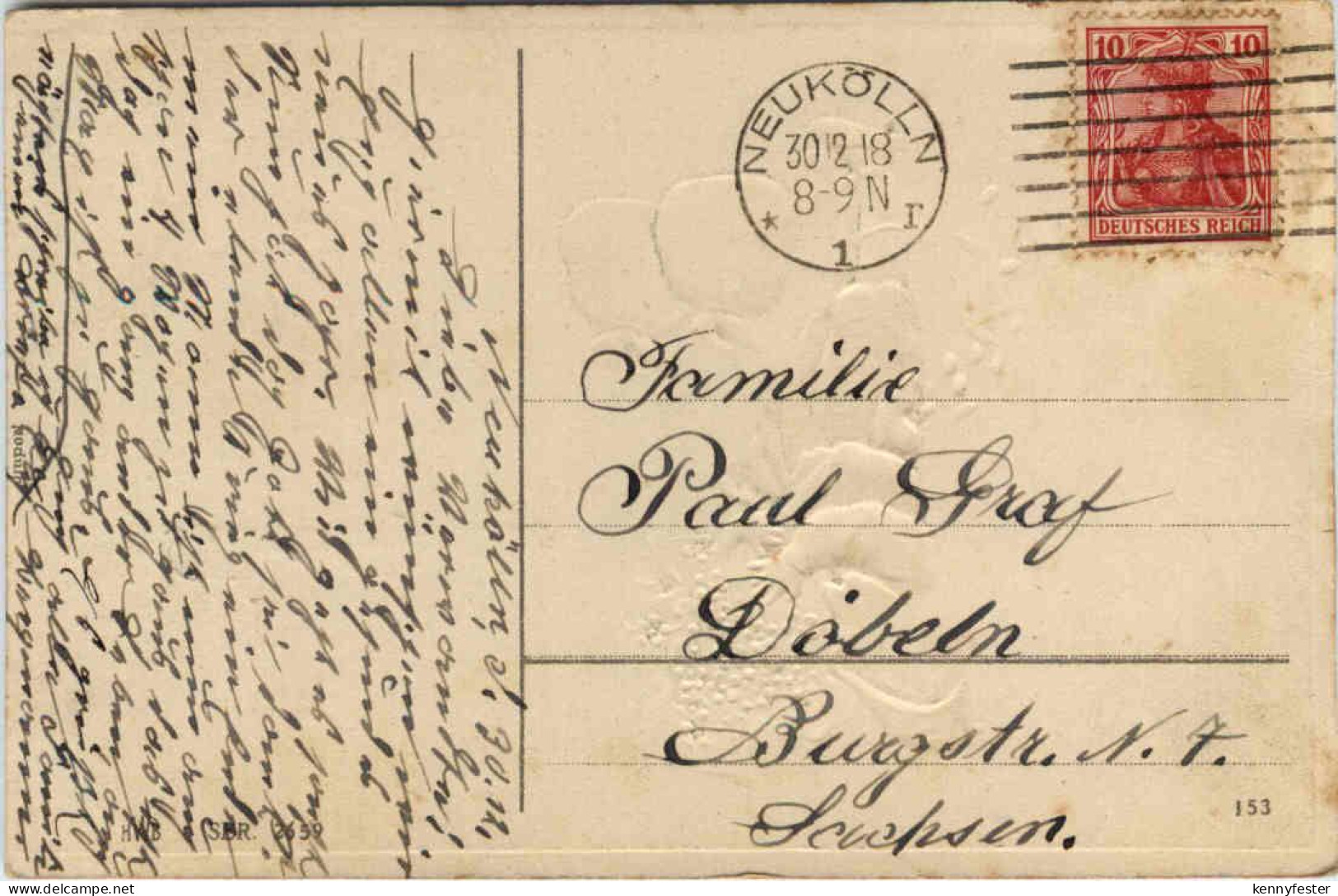 Neujahr - Geld Auf Ansichtskarte - Neujahr