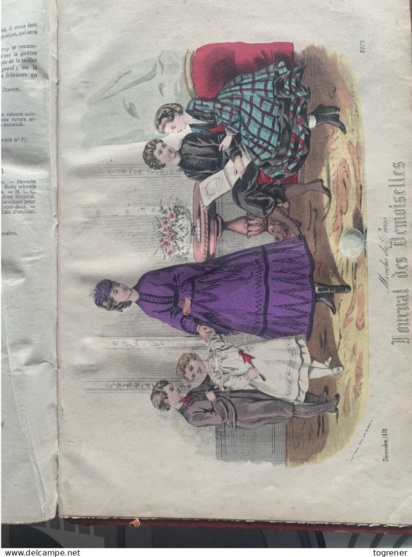 Gravures. Journal des Demoiselles – année complète 1870 –16 gravures de mode