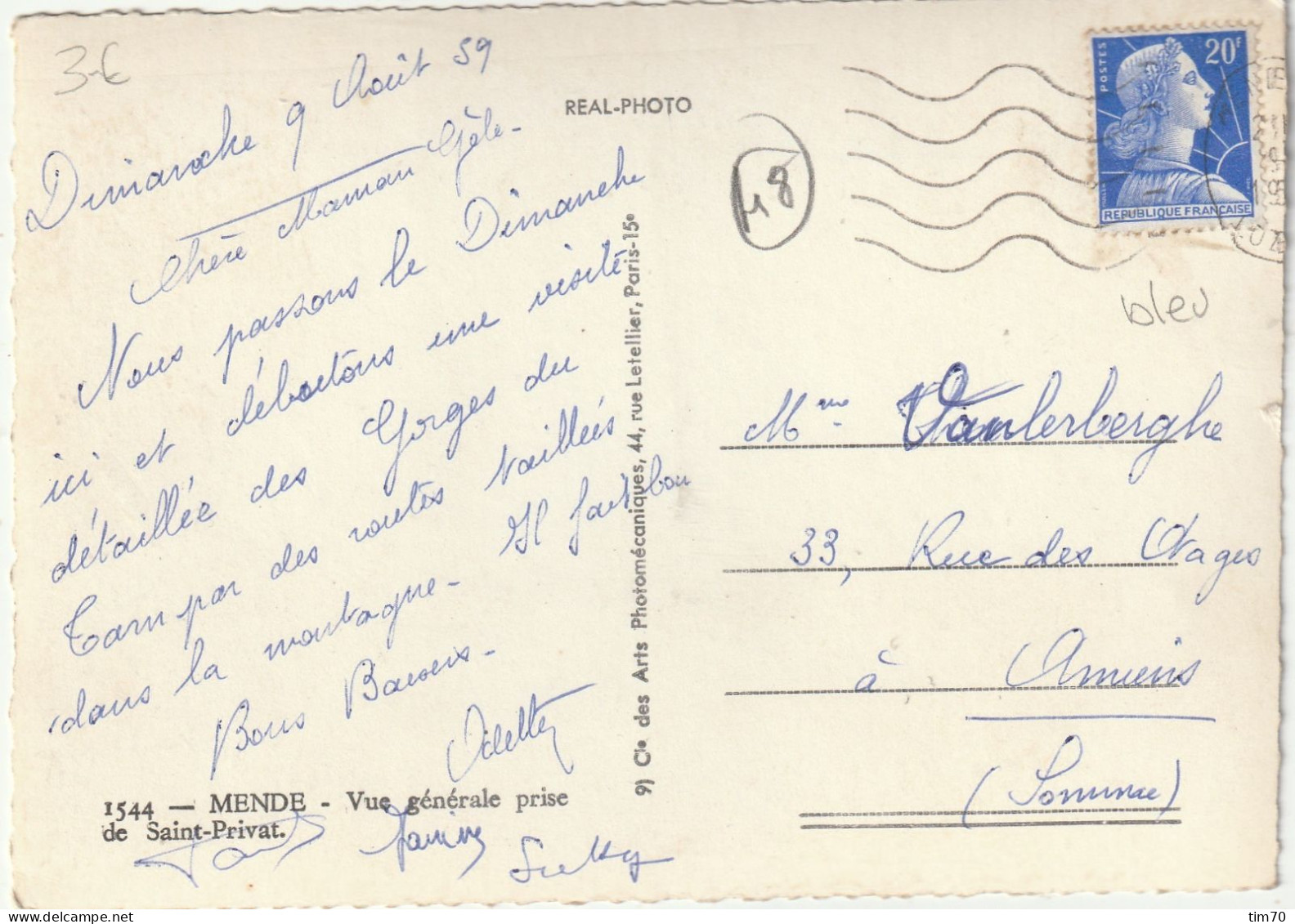 CARTE  POSTALE  48   MENDE       LOZERE - Mende
