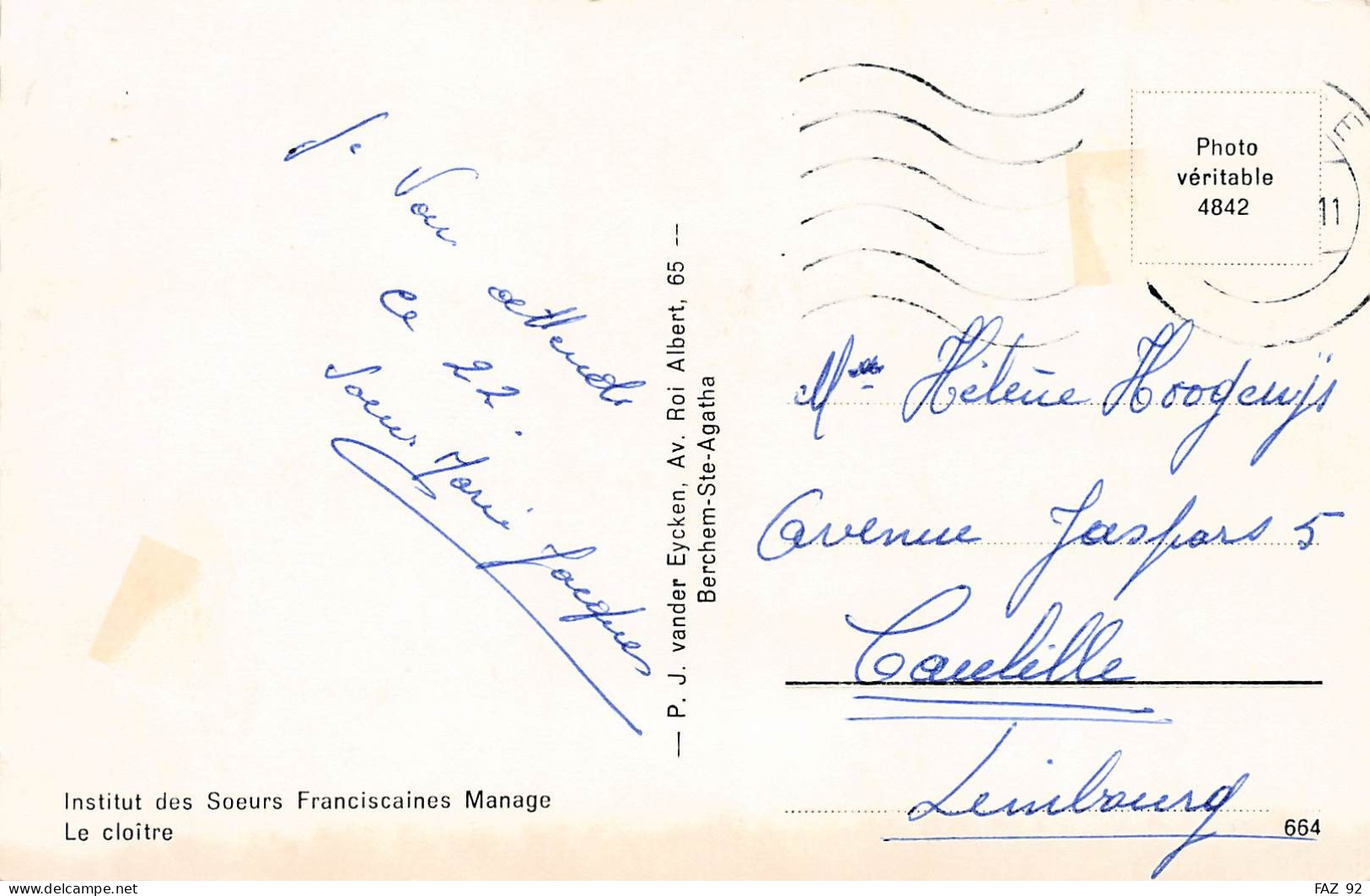 Manage – Institut Des Soeurs Franciscaines – Le Cloitre - Manage