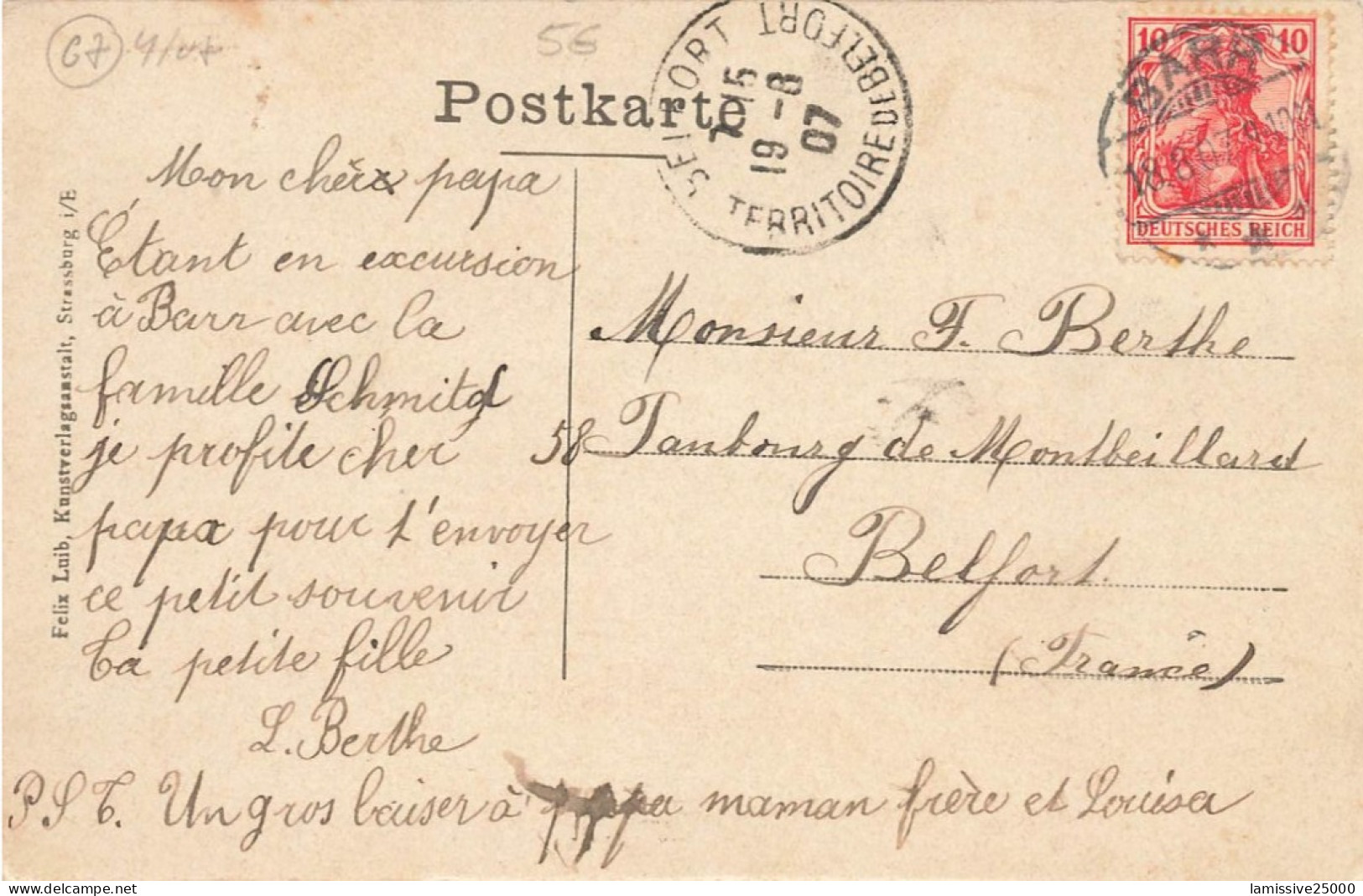 BAS RHIN BARR Vue Générale - Barr