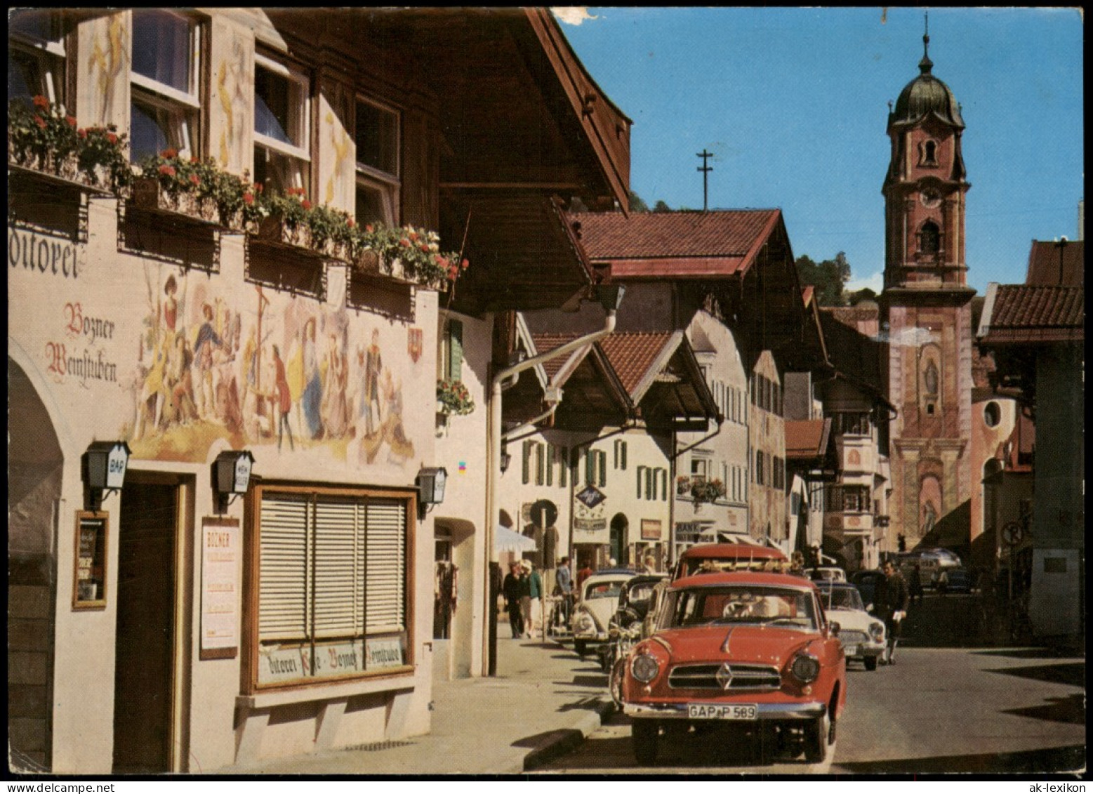 Ansichtskarte Mittenwald Obermarkt 1960 - Mittenwald
