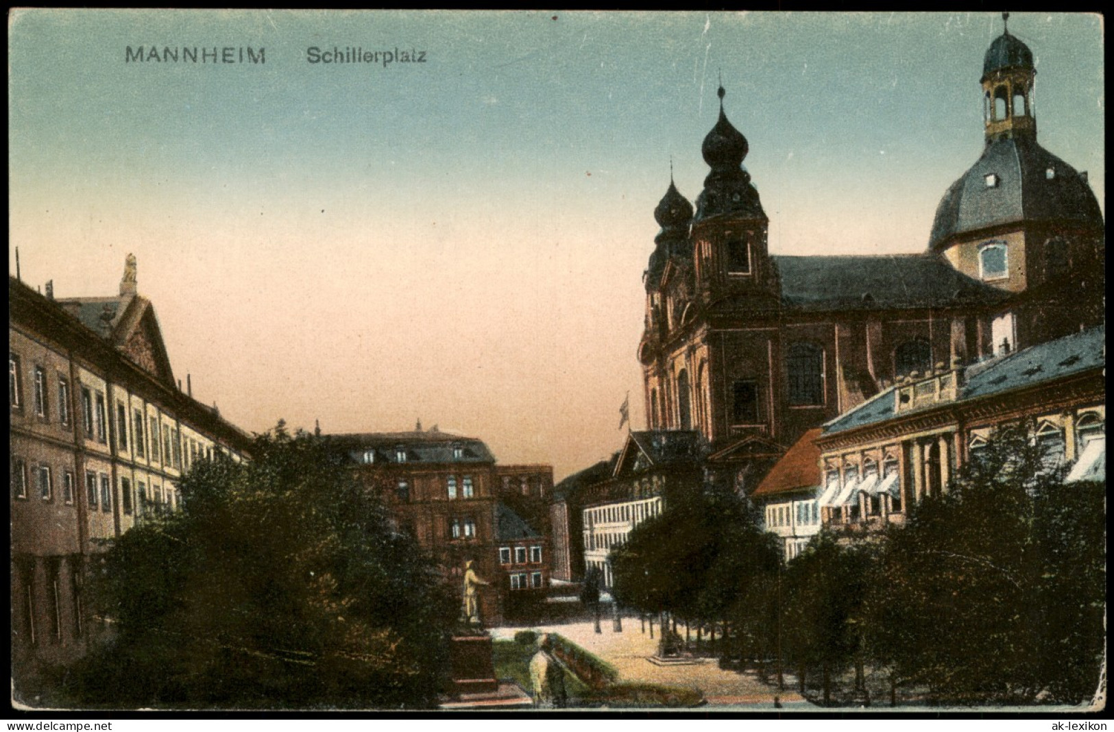 Ansichtskarte Mannheim Schillerplatz 1913 - Mannheim