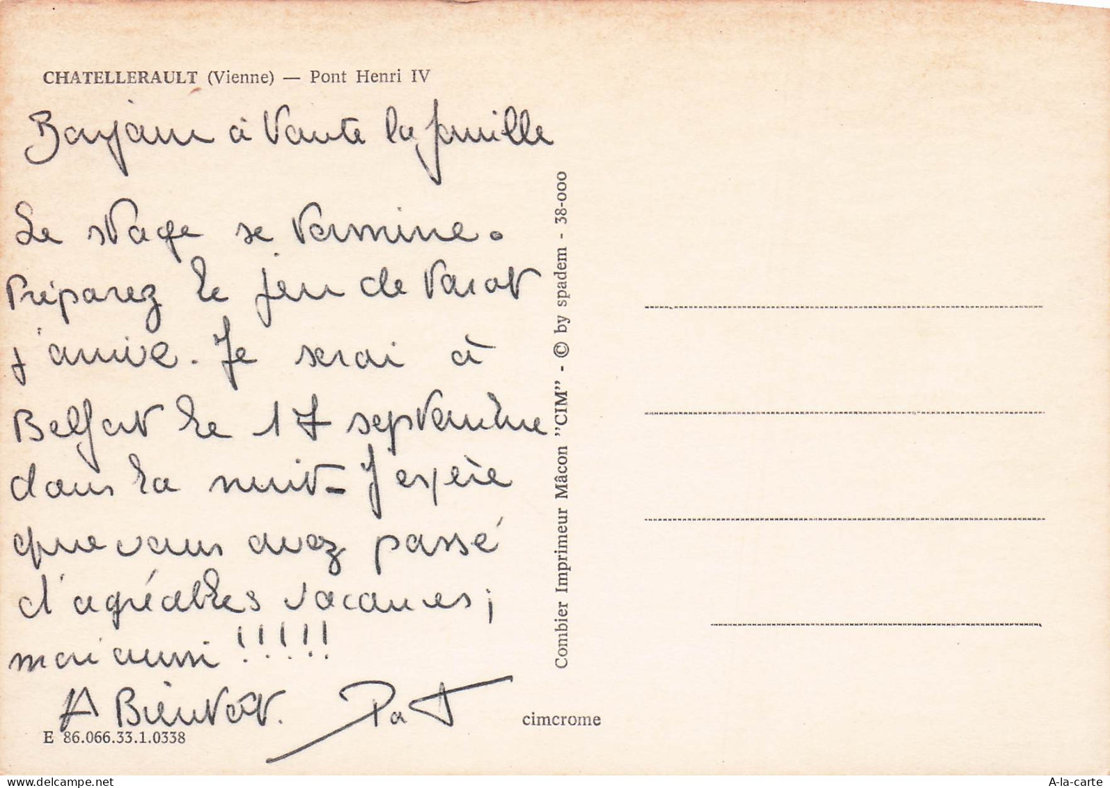 86 CHATELLERAULT PONT HENRI IV - Chatellerault
