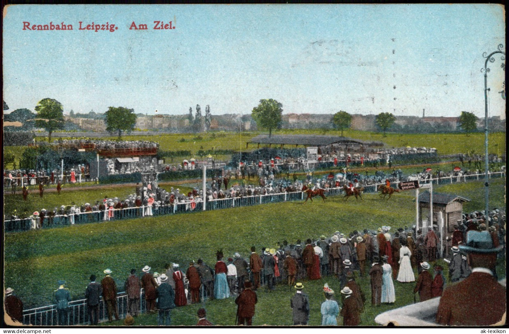 Ansichtskarte Leipzig Pferderennbahn - Am Ziel 1920 - Leipzig