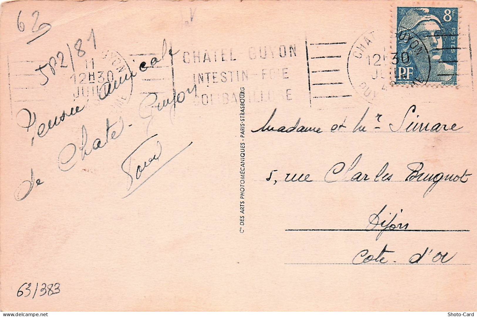 63 CHATEL GUYON VUE GENERALE PRISE DE LA TABLE D ORIENTATION - Châtel-Guyon