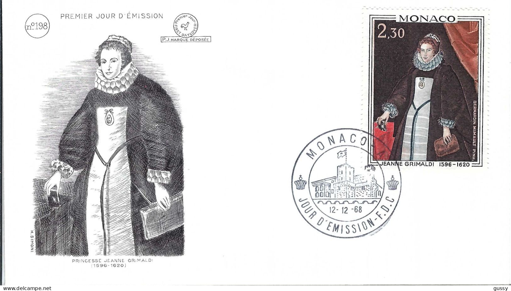 MONACO Ca. 1968: 2x FDC - FDC