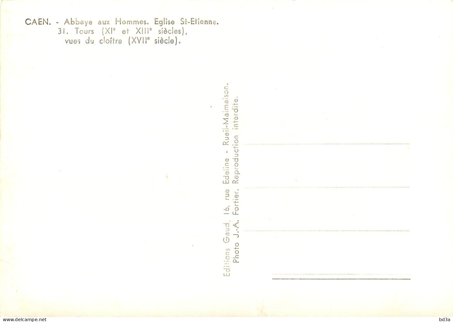 14 CAEN ABBAYE AUX HOMMES - Caen