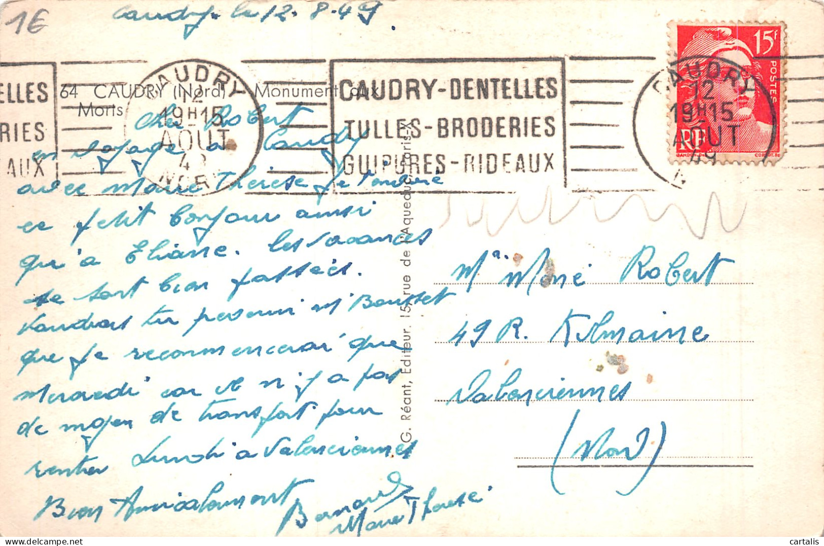 59-CAUDRY-N°4276-E/0369 - Caudry