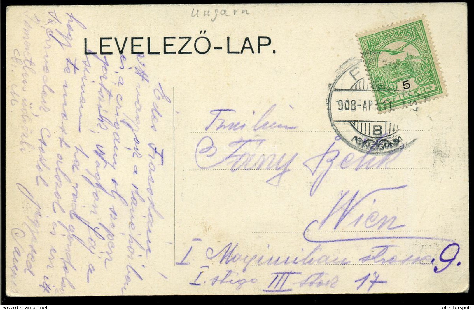 PÁPA 1908. Régi Képeslap - Ungarn