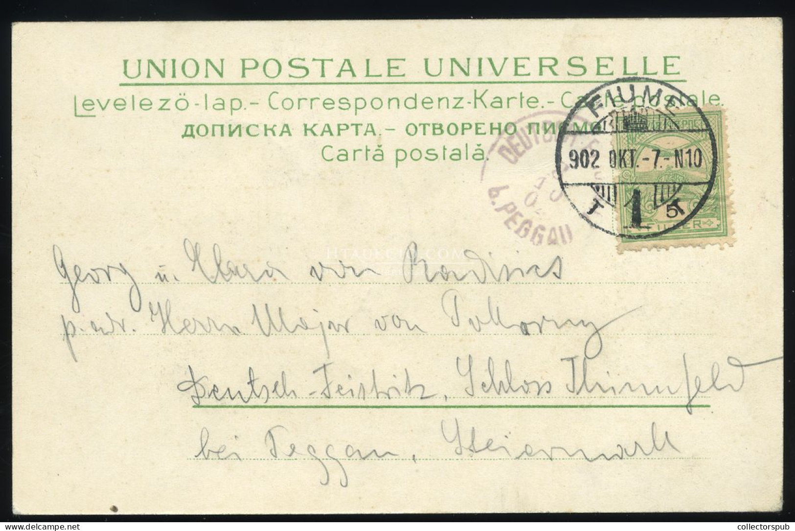 MFTR Temes Gőzös , Litho Képeslap, 1902. - Ungarn