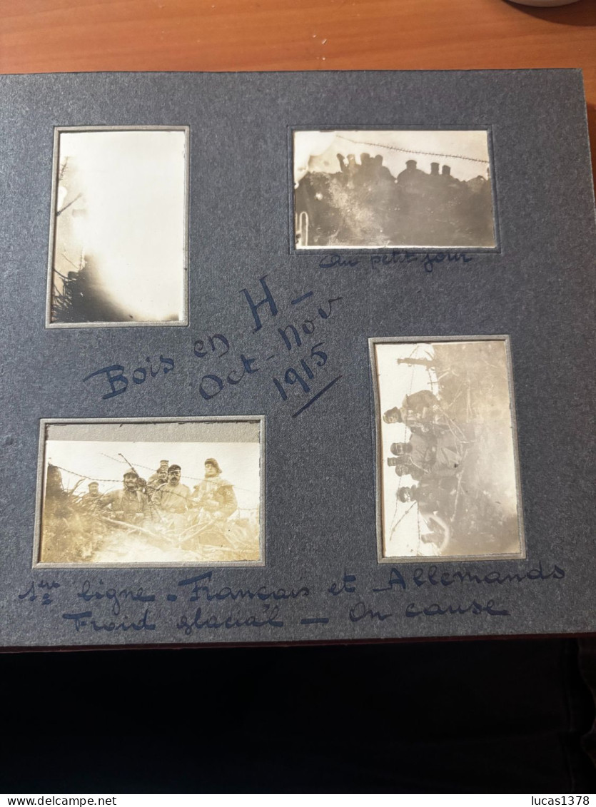 ALBUM 1 / 2 MAGNIFIQUES ALBUMS GUERRE 4.18 / MEME SOLDAT PERIODE 1915 1918 PHOTOS LEGENDEES ET SITUEES / EXCEPTIONNEL